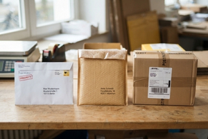 Brief richtig beschriften mit verschiedenen Versandmaterial